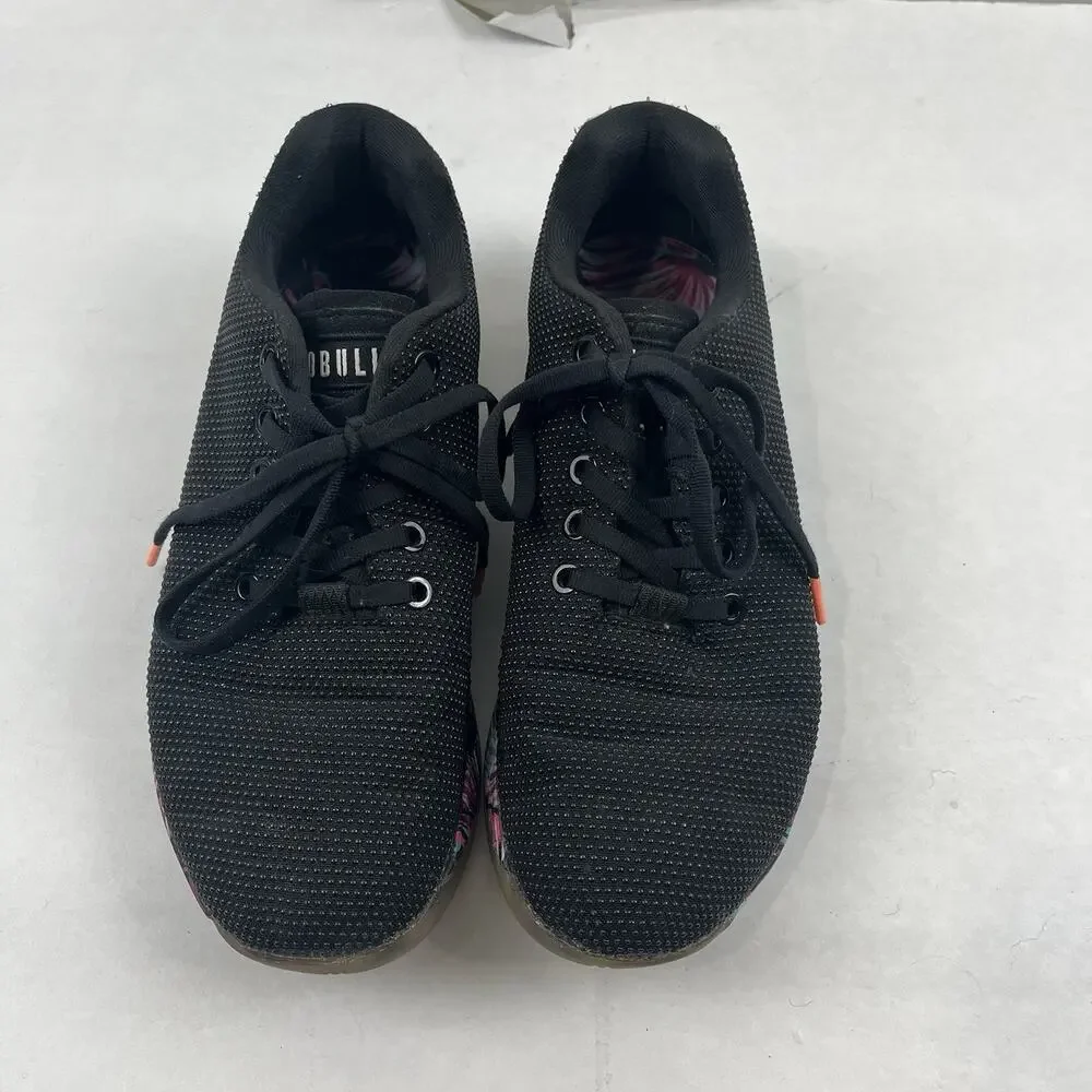 NOBULL Black Daisy Floral Trainer Low Top Lifting Shoes Women's US Size 9